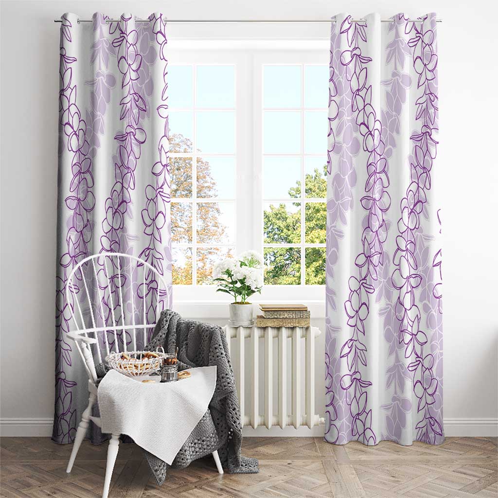 Hawaii Plumeria Lei Window Curtain Aloha Festive Vibe - Amethyst LT7 - Polynesian Pride