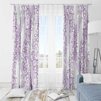 Hawaii Plumeria Lei Window Curtain Aloha Festive Vibe - Amethyst LT7 - Polynesian Pride