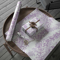 Hawaii Plumeria Lei Wrapping Paper Aloha Festive Vibe - Amethyst LT7 - Polynesian Pride