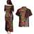 Hawaii Mele Kalikimaka Kakau Couples Matching Puletasi and Hawaiian Shirt I'iwi Bird on Ohia Lehua