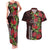Hawaii Mele Kalikimaka Kakau Couples Matching Tank Maxi Dress and Hawaiian Shirt I'iwi Bird on Ohia Lehua