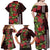 Hawaii Mele Kalikimaka Kakau Family Matching Off Shoulder Maxi Dress and Hawaiian Shirt I'iwi Bird on Ohia Lehua