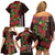 Hawaii Mele Kalikimaka Kakau Family Matching Off Shoulder Short Dress and Hawaiian Shirt I'iwi Bird on Ohia Lehua