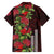 Hawaii Mele Kalikimaka Kakau Family Matching Off Shoulder Short Dress and Hawaiian Shirt I'iwi Bird on Ohia Lehua