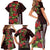 Hawaii Mele Kalikimaka Kakau Family Matching Short Sleeve Bodycon Dress and Hawaiian Shirt I'iwi Bird on Ohia Lehua