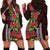 Hawaii Mele Kalikimaka Kakau Hoodie Dress I'iwi Bird on Ohia Lehua