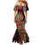 Hawaii Mele Kalikimaka Kakau Mermaid Dress I'iwi Bird on Ohia Lehua