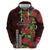 Hawaii Mele Kalikimaka Kakau Zip Hoodie I'iwi Bird on Ohia Lehua