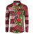 Hawaii Christmas Mele Kalikimaka Button Sweatshirt I'iwi Bird on Ohia Lehua