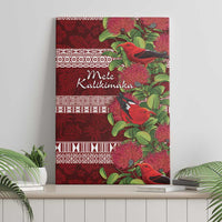 Hawaii Christmas Mele Kalikimaka Canvas Wall Art I'iwi Bird on Ohia Lehua LT7 - Polynesian Pride