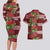 Hawaii Christmas Mele Kalikimaka Couples Matching Long Sleeve Bodycon Dress and Hawaiian Shirt I'iwi Bird on Ohia Lehua