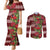 Hawaii Christmas Mele Kalikimaka Couples Matching Mermaid Dress and Long Sleeve Button Shirt I'iwi Bird on Ohia Lehua