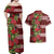 Hawaii Christmas Mele Kalikimaka Couples Matching Off Shoulder Maxi Dress and Hawaiian Shirt I'iwi Bird on Ohia Lehua