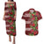 Hawaii Christmas Mele Kalikimaka Couples Matching Puletasi and Hawaiian Shirt I'iwi Bird on Ohia Lehua