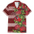 Hawaii Christmas Mele Kalikimaka Family Matching Off The Shoulder Long Sleeve Dress and Hawaiian Shirt I'iwi Bird on Ohia Lehua