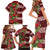 Hawaii Christmas Mele Kalikimaka Family Matching Short Sleeve Bodycon Dress and Hawaiian Shirt I'iwi Bird on Ohia Lehua