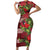 Hawaii Christmas Mele Kalikimaka Family Matching Short Sleeve Bodycon Dress and Hawaiian Shirt I'iwi Bird on Ohia Lehua