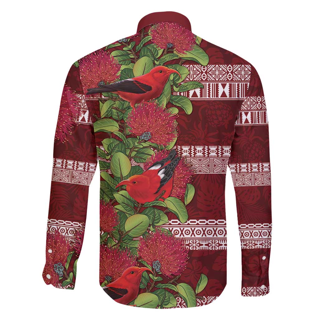 Hawaii Christmas Mele Kalikimaka Family Matching Summer Maxi Dress and Hawaiian Shirt I'iwi Bird on Ohia Lehua