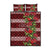 Hawaii Christmas Mele Kalikimaka Quilt Bed Set I'iwi Bird on Ohia Lehua