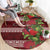 Hawaii Christmas Mele Kalikimaka Round Carpet I'iwi Bird on Ohia Lehua