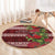 Hawaii Christmas Mele Kalikimaka Round Carpet I'iwi Bird on Ohia Lehua