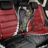 New Zealand Christmas Back Car Seat Cover Flora Map with Birds - Polynesian Pride