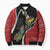 New Zealand Christmas Bomber Puffer Jacket Flora Map with Birds - Polynesian Pride