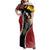 New Zealand Christmas Family Matching Off Shoulder Maxi Dress and Hawaiian Shirt Flora Map with Birds - Polynesian Pride