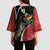 New Zealand Christmas Kimono Sleeve Blouse Flora Map with Birds - Polynesian Pride