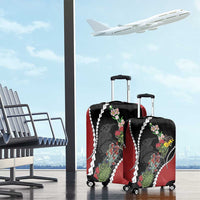 New Zealand Christmas Luggage Cover Flora Map with Birds - Polynesian Pride