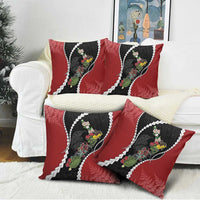 New Zealand Christmas Pillow Cover Flora Map with Birds - Polynesian Pride