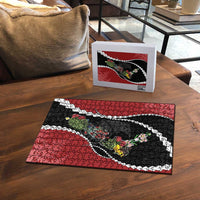 New Zealand Christmas Puzzle Flora Map with Birds - Polynesian Pride