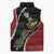 New Zealand Christmas Sleeveless Puffer Jacket Flora Map with Birds - Polynesian Pride