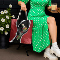 New Zealand Christmas Tote Bag Flora Map with Birds - Polynesian Pride