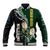 Custom South Africa Mix New Zealand Rugby 2023 Baseball Jacket World Cup Greatest Rivalry LT7 Unisex Black Green - Polynesian Pride