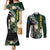 Custom South Africa Mix New Zealand Rugby 2023 Couples Matching Mermaid Dress and Long Sleeve Button Shirt World Cup Greatest Rivalry LT7 Black Green - Polynesian Pride