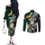 Custom South Africa Mix New Zealand Rugby 2023 Couples Matching Off The Shoulder Long Sleeve Dress and Long Sleeve Button Shirt World Cup Greatest Rivalry LT7 - Polynesian Pride