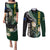 Custom South Africa Mix New Zealand Rugby 2023 Couples Matching Puletasi Dress and Long Sleeve Button Shirt World Cup Greatest Rivalry LT7 Black Green - Polynesian Pride