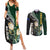 Custom South Africa Mix New Zealand Rugby 2023 Couples Matching Summer Maxi Dress and Long Sleeve Button Shirt World Cup Greatest Rivalry LT7 Black Green - Polynesian Pride