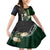 Custom South Africa Mix New Zealand Rugby 2023 Family Matching Mermaid Dress and Hawaiian Shirt World Cup Greatest Rivalry LT7 Daughter's Dress Black Green - Polynesian Pride