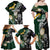 Custom South Africa Mix New Zealand Rugby 2023 Family Matching Off Shoulder Maxi Dress and Hawaiian Shirt World Cup Greatest Rivalry LT7 - Polynesian Pride