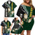 Custom South Africa Mix New Zealand Rugby 2023 Family Matching Off Shoulder Short Dress and Hawaiian Shirt World Cup Greatest Rivalry LT7 - Polynesian Pride