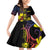 New Caledonia Kanaky Personalized Family Matching Off Shoulder Short Dress and Hawaiian Shirt Fleche Faitiere - Plumeria