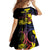 New Caledonia Kanaky Personalized Family Matching Off Shoulder Short Dress and Hawaiian Shirt Fleche Faitiere - Plumeria