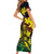 New Caledonia Kanaky Personalized Family Matching Short Sleeve Bodycon Dress and Hawaiian Shirt Fleche Faitiere - Plumeria