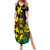 New Caledonia Kanaky Personalized Family Matching Summer Maxi Dress and Hawaiian Shirt Fleche Faitiere - Plumeria