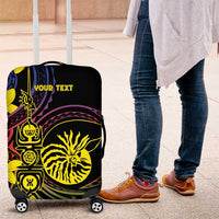 New Caledonia Kanaky Personalized Luggage Cover Fleche Faitiere - Plumeria