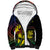 New Caledonia Kanaky Personalized Sherpa Hoodie Fleche Faitiere - Plumeria