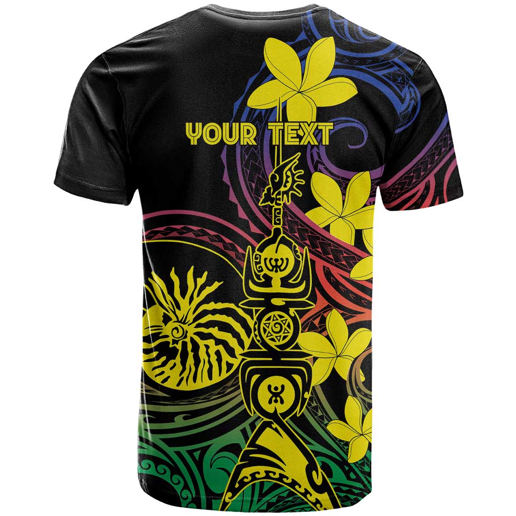 New Caledonia Kanaky Personalized T Shirt Fleche Faitiere - Plumeria