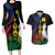 New Caledonia Kanaky Personalized Couples Matching Long Sleeve Bodycon Dress and Hawaiian Shirt Fleche Faitiere Mix Kagu